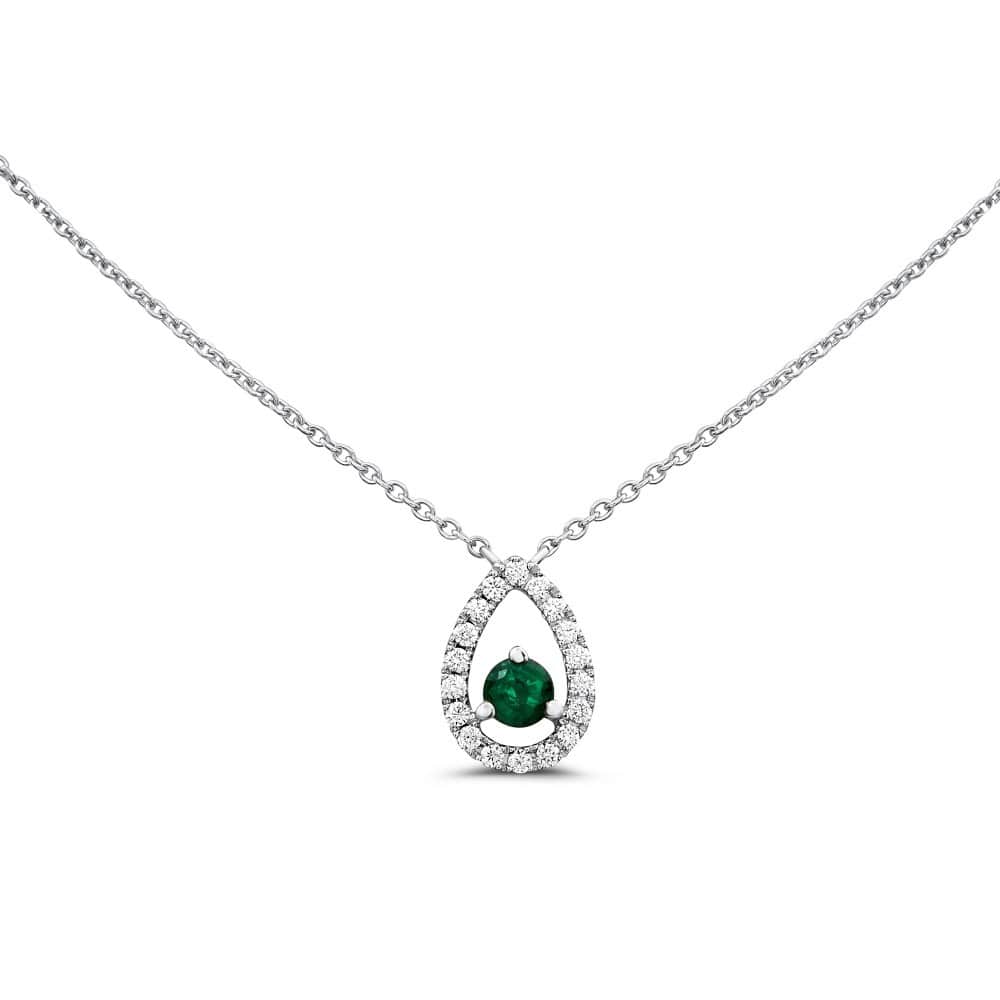 Green Crystal Diamond Necklace